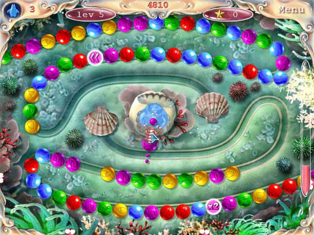 Aqua Pearls Bubble Shooter Schermata 1