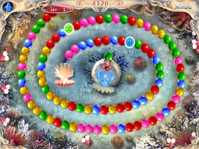 Aqua Pearls Bubble Shooter Скриншот 2