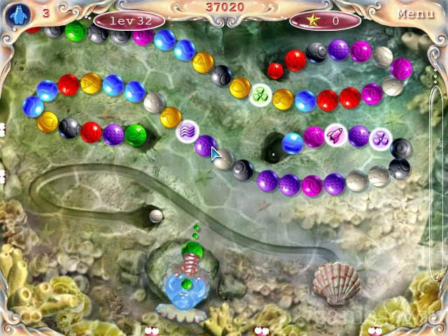 Aqua Pearls Bubble Shooter Скриншот 3