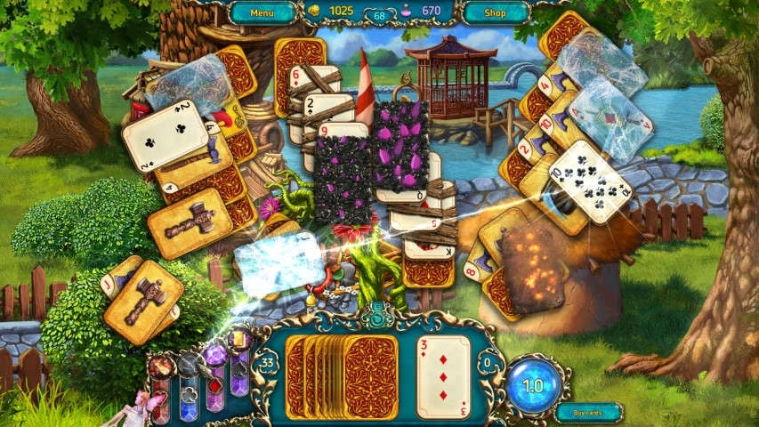 Dreamland Solitaire: Dragon's Fury Schermafbeelding 1