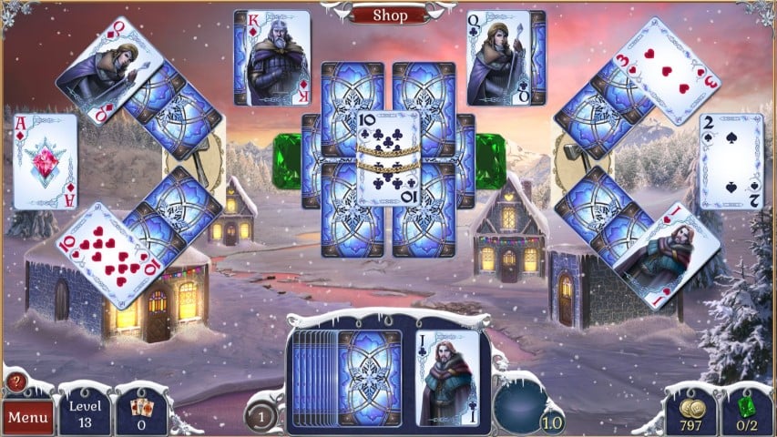 Jewel Match Solitaire Winterscapes Скриншот 1