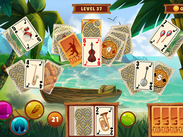 Musical Mystery of the Tropical Island Solitaire Screenshot 2