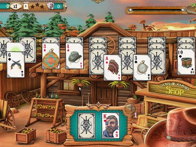 Solitaire Chronicles: Wild Guns Schermafbeelding 1