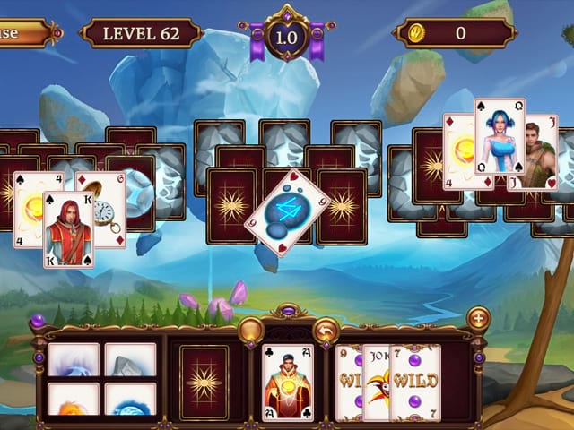 Solitaire: Elemental Wizards Скриншот 1