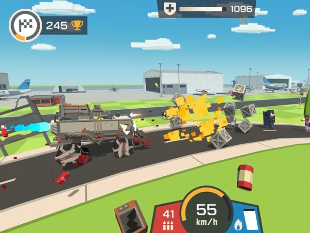 Zombie Derby: Blocky Roads Captura de pantalla 1