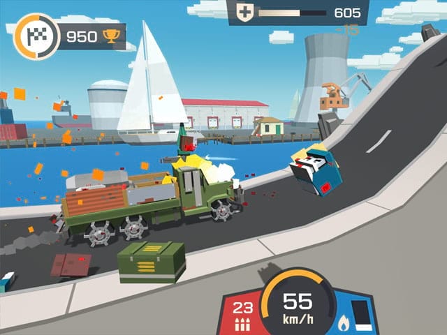 Zombie Derby: Blocky Roads Schermafbeelding 2