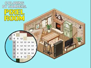 Coloring by Numbers. Pixel Rooms Coloring by Numbers. Pixel Rooms